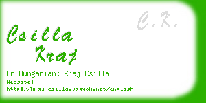 csilla kraj business card